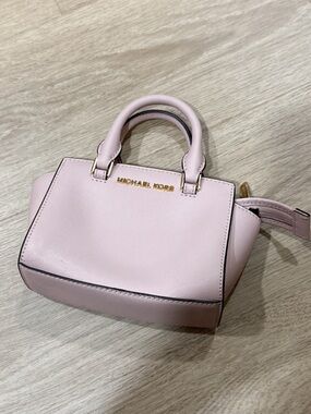Michael Kors Light Pink Mini Saffiano Leather Satchel